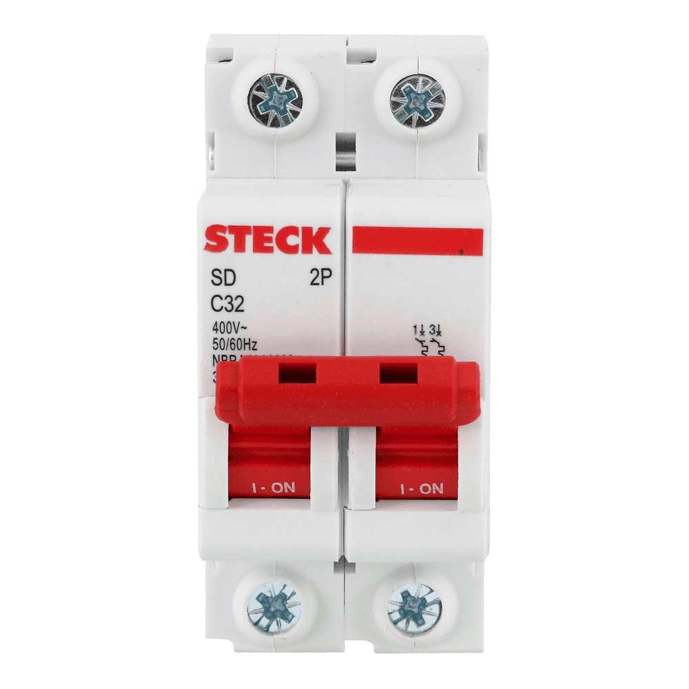 Dijuntor bipolar 32A- Steck - imagem 1