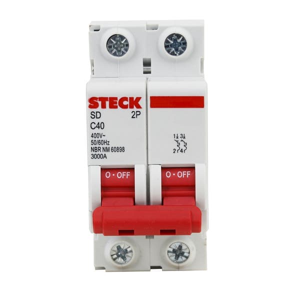 Dijuntor bipolar 40A- Steck - imagem 1