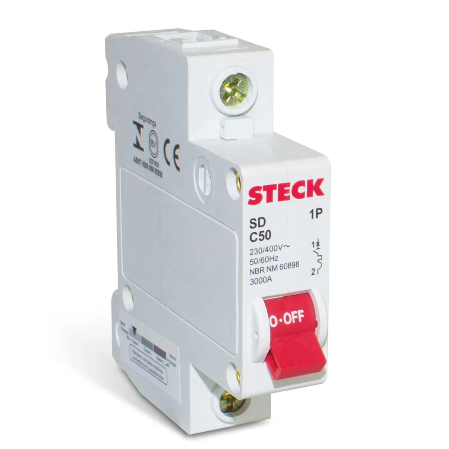 Dijuntor unipolar 50A-- Steck - imagem 1