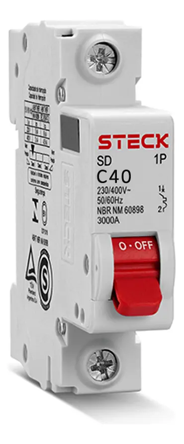 Dijuntor unipolar 40A- Steck - imagem 1