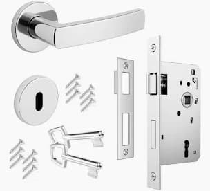 Kit fechadura Silvana assa abloy- Externa cromada - imagem 1