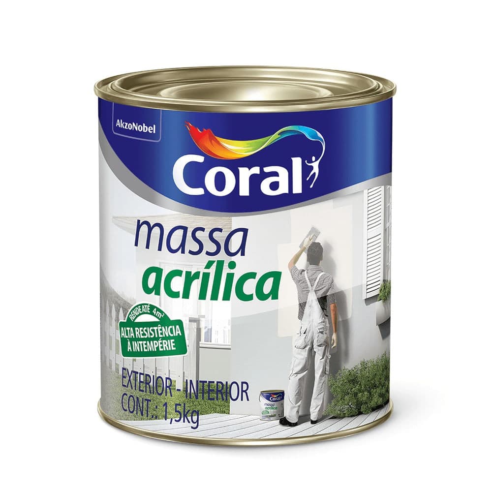 Massa Corrida-Acrillica 1,5Kg Coral - imagem 1