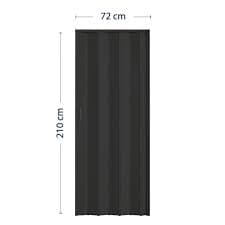Porta Sanfonada preta PVC 72x2.10 Permatti - imagem 1