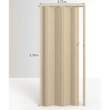 Porta sanfonada branca 72 x 2,10- Permatti - imagem 1