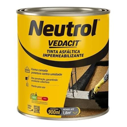 Neutrol tinta asfáltica impermeabilizante 900ml - imagem 1